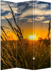 Mivali Paravan - Câmp în apus de soare, din 3 bucăți, 126x170 cm (P021001P135180)
