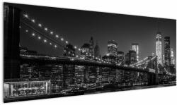 Mivali Tablou cu podul Brooklin în New York, dintr-o bucată 145x58 cm (V020940V14558)