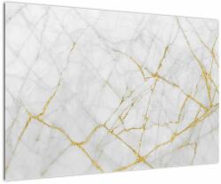 Mivali Tablou - Marmură alb- auriu, dintr-o bucată 90x60 cm (V022958V9060)