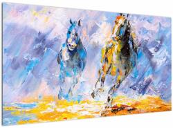Mivali Tablou - Caii alergând, pictură în ulei, dintr-o bucată 120x70 cm (V023193V12070)