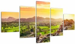 Mivali Tablou cu valea Hampi în India, din cinci bucăți 125x70 cm (V020939V12570)