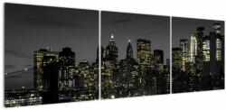 Mivali Tablou cu metropolă nocturnă, din trei bucăți 150x50 cm (V022108V15050)