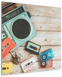 Mivali Tablou - Radio retro, dintr-o bucată 70x70 cm (V023085V7070)