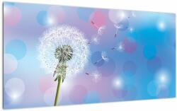 Mivali Tablou pe sticlă - Păpădie în vânt, dintr-o bucată 100x50 cm pe sticlă (V023544V10050GD)