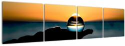 Mivali Tabloul cu bilă din sticlă în palmă, din patru bucăți 160x40 cm (V020083V16040)