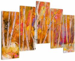 Mivali Tablou - Pădurea toamna, din cinci bucăți 125x90 cm (V022909V12590)