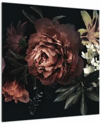 Mivali Tablou - Flori întunecate, dintr-o bucată 50x50 cm (V023066V5050)
