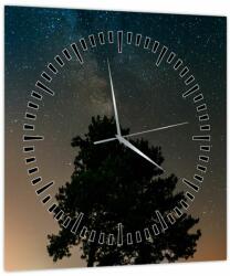 Mivali Tablou cu cerul nocturn și copaci (cu ceas), dintr-o bucată 30x30 cm cu ceas (V020879V3030C)