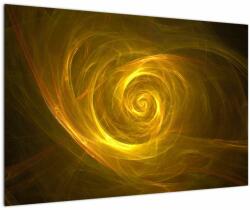 Mivali Tabloul cu spirala abstractă în galben, dintr-o bucată 90x60 cm (V020128V9060)