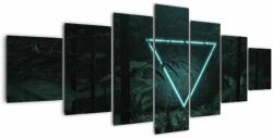 Mivali Tablou - Triunghi de neon în junglă, din șapte bucăți 210x100 cm (V022892V210100)