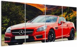 Mivali Tablou - Mercedes roșu, din patru bucăți 160x80 cm (V020564V16080)