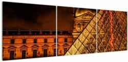 Mivali Tablou cu Louvre la Pris, din trei bucăți 150x50 cm (V021126V15050)