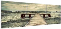 Mivali Tablou cu dig din lemn la mare, din trei bucăți 150x50 cm (V021949V15050)