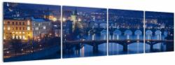 Mivali Tablou cu podurile din Praga, din patru bucăți 160x40 cm (V020932V16040)