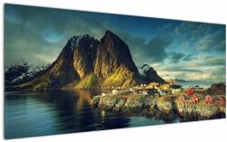Mivali Tablou cu sat de pescari din Norvegia, dintr-o bucată 120x50 cm (V021280V12050)