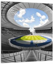 Mivali Tablou pe sticlă - stadionul de fodbal, dintr-o bucată 30x30 cm pe sticlă (V020597V3030GD)