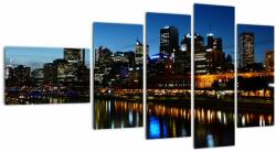Mivali Tablou cu noaptea în Melbourne, din cinci bucăți 110x60 cm (V021506V11060)