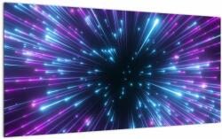 Mivali Tablou pe sticlă - Spațiu neon, dintr-o bucată 100x50 cm pe sticlă (V023032V10050GD)