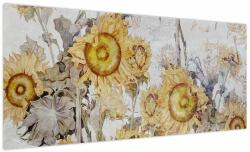 Mivali Tablou - Floarea-soarelui pe perete, dintr-o bucată 100x40 cm (V024009V10040)