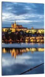 Mivali Tablou cu palatul din Praga și podul lui Carol, dintr-o bucată 20x30 cm (V020970V2030)