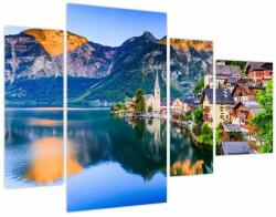 Mivali Tablou - Sat alpin (cu ceas), din patru bucăți 110x75 cm cu ceas (V022358V11075C)