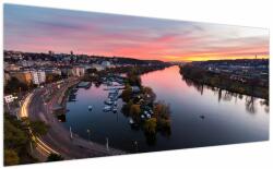 Mivali Tablou cu Praga nocturnă, dintr-o bucată 200x100 cm (V020968V200100)