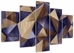 Mivali Tablou - 3D triunghiuri de lemn, din cinci bucăți 150x105 cm (V023479V150105)