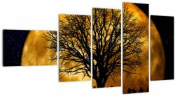 Mivali Tablou cu luna și siluete, din cinci bucăți 110x60 cm (V020995V11060)