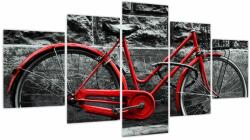 Mivali Tablou - Bicicleta istorică (cu ceas), din cinci bucăți 150x80 cm cu ceas (V021989V15080C)