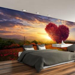 Mivali Fototapet - Copac în formă de inimă, vlies, 539x389 cm (T100100TQ11)