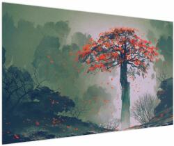 Mivali Tablou - Copacul roșu singuratic, dintr-o bucată 150x100 cm (V023218V150100)