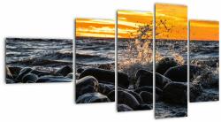 Mivali Tablou cu valurile mării, din cinci bucăți 110x60 cm (V021009V11060)