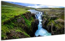 Mivali Tablou - Cascada intre stânci, dintr-o bucată 120x50 cm (V022553V12050)