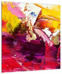 Mivali Tablou pe sticlă cu abstracție - pictura, dintr-o bucată 40x40 cm pe sticlă (V021293V4040GD)