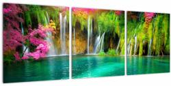 Mivali Tablou - Cascada, Lacurile Plitvice, Croația, din trei bucăți 90x30 cm (V022939V9030)