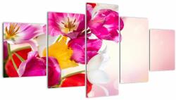 Mivali Tablou cu lalele, din cinci bucăți 150x80 cm (V021295V150805PCS)