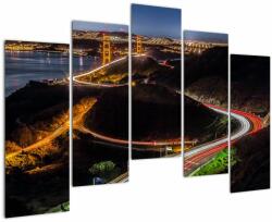 Mivali Tablou - Golden Gate Bridge, din cinci bucăți 125x90 cm (V021510V12590)