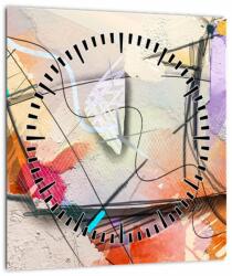 Mivali Tablou - Abstract, pasăre (cu ceas), dintr-o bucată 30x30 cm cu ceas (V022950V3030C)