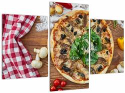 Mivali Tablou cu pizza, din trei bucăți 90x60 cm (V021239V90603PCS)