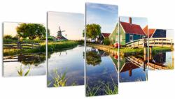 Mivali Tablou cu mori din Olanda, din cinci bucăți 150x80 cm (V022026V150805PCS)