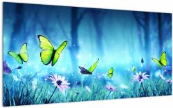 Mivali Tablou pe sticlă - Poiană mistică de pădure, dintr-o bucată 100x50 cm pe sticlă (V022815V10050GD)