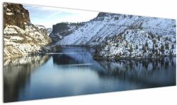 Mivali Tablou - peisaj de iarnă cu lac, dintr-o bucată 145x58 cm (V020216V14558)