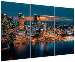 Mivali Tablou cu orașul nocturn, din trei bucăți 120x80 cm (V021015V120803PCS)