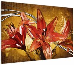 Mivali Tablou cu flori de crini, dintr-o bucată 100x70 cm (V022065V10070)