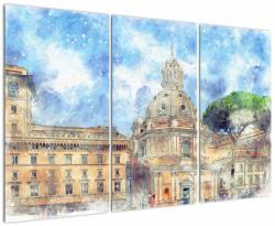 Mivali Tablou - Biserica Santa Maria di Loreto, Roma, Italia, din trei bucăți 120x80 cm (V022993V120803PCS)