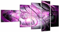 Mivali Tabloul cu abstracție frumoasă în violet, din cinci bucăți 110x60 cm (V020060V11060)