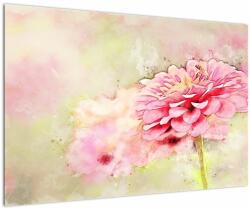 Mivali Tablou - Floare roz, aquarel, dintr-o bucată 90x60 cm (V023031V9060)