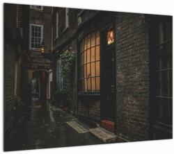 Mivali Tablou pe sticlă -Strada din Londra, dintr-o bucată 70x50 cm pe sticlă (V021685V7050GD)