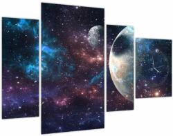 Mivali Tablou cu cosmos (cu ceas), din patru bucăți 110x75 cm cu ceas (V022089V11075C)