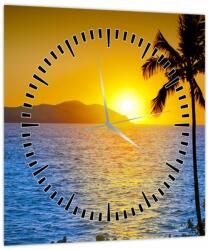 Mivali Tablou - Apus de soare deasupra mării (cu ceas), dintr-o bucată 30x30 cm cu ceas (V021905V3030C)